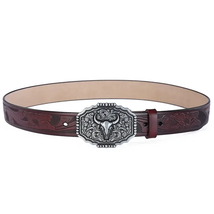 Ceinture occidentale hommes ceintures en cuir véritable