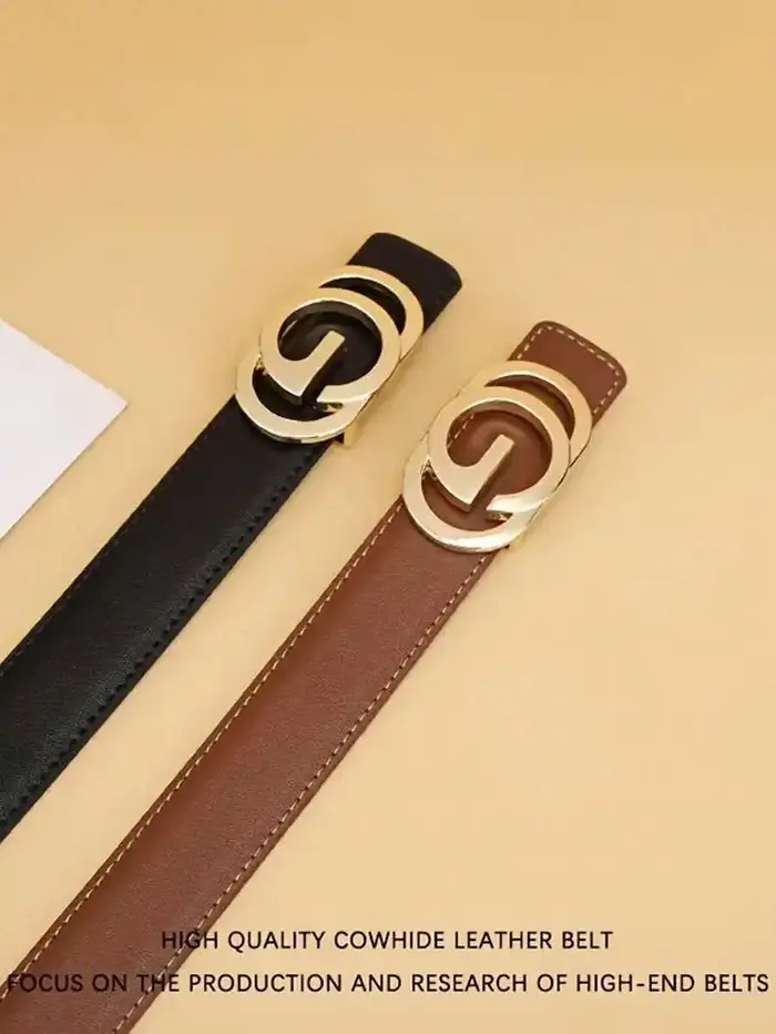Ceinture en cuir véritable pour femme