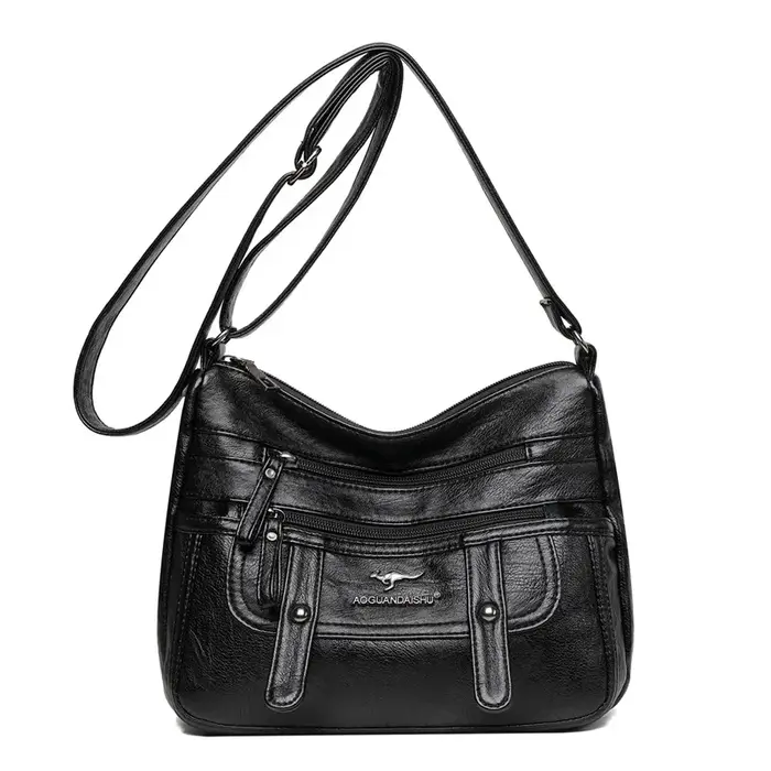 Sac à bandoulière pour femme en cuir souple