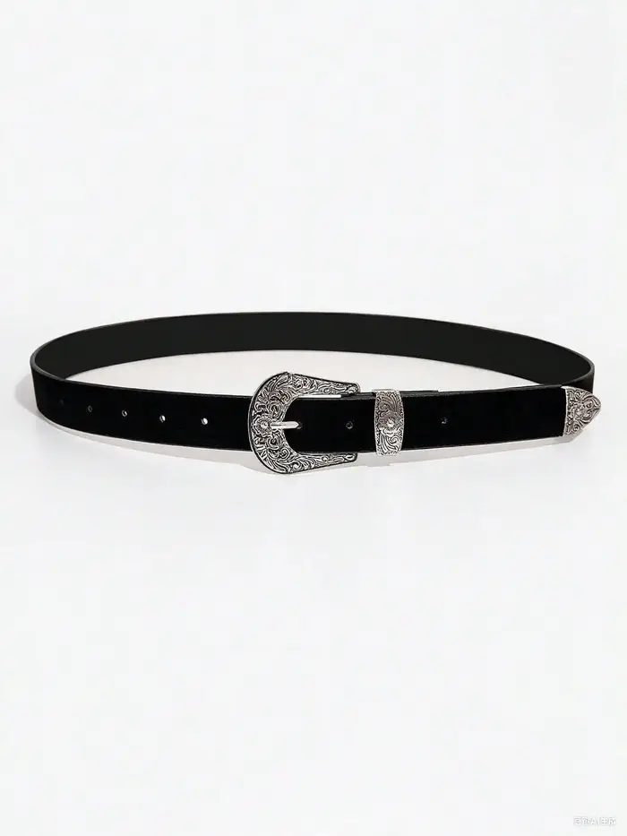 Ceinture en velours noir vintage pour femmes