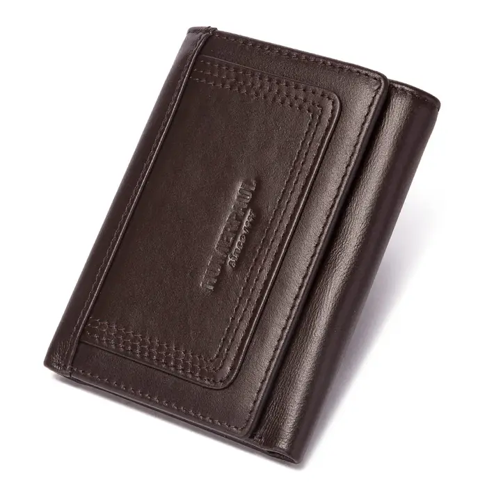 HUMERPAUL portefeuille mince pour hommes RFID Original en cuir véritable porte-cartes à trois volets