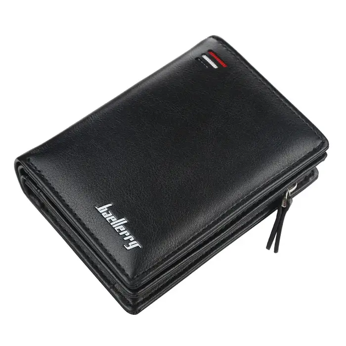 Portefeuille court en cuir PU pour hommes