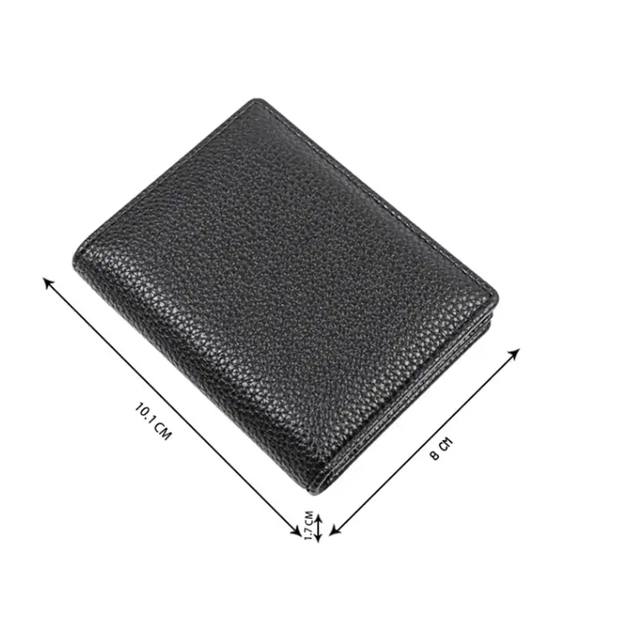 Porte-cartes de visite en cuir véritable