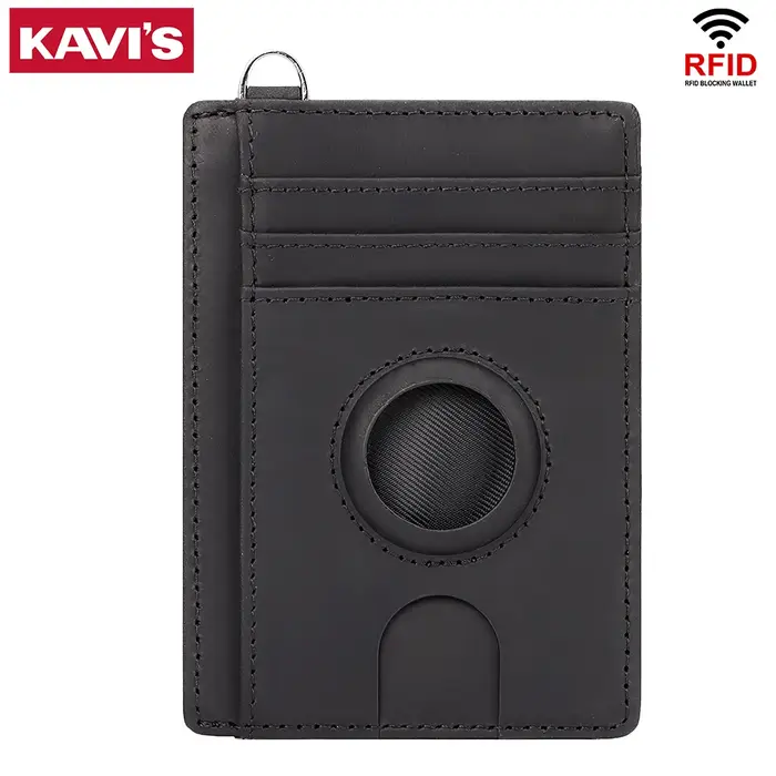 Porte-cartes KAVIS, portefeuille pour homme, en cuir, facile à transporter, porte-cartes de crédit, 