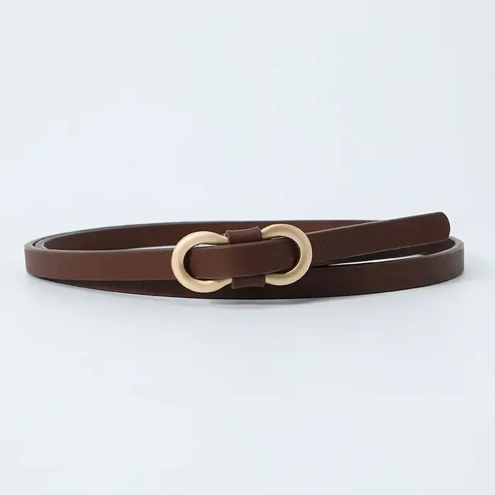 Ceinture nouée en cuir PU vintage pour femme