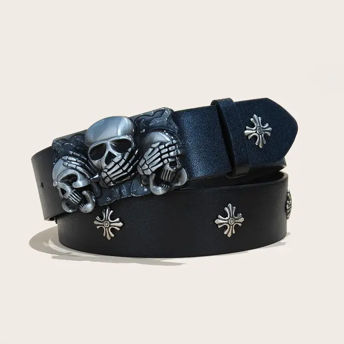 Ceinture Punk Tendance, Design Croisé Mélancolique de Deuxième Génération, Accessoires Gothiques de