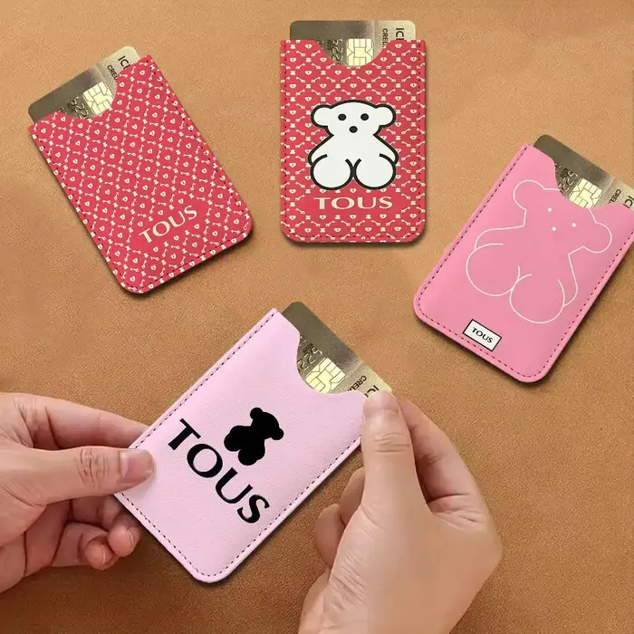 Porte-cartes de luxe en cuir de vachette rétro T-Tous, nouvelle collection, pour homme/femme
