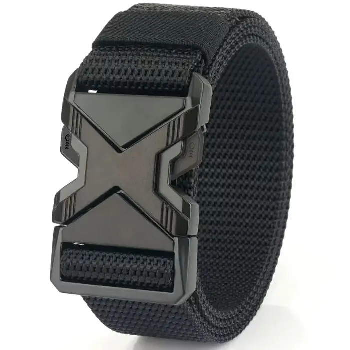 Ceinture à boucle en Nylon tressé pour hommes, légère et respirante, 125cm, pour les déplacements qu