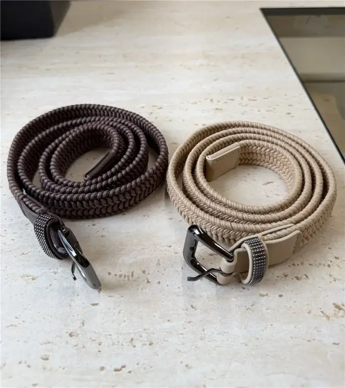 Ceinture tissée perlée pour femme, élégante et polyvalente