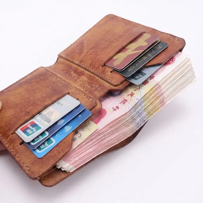 Portefeuille porte-cartes en cuir véritable EDC 2026