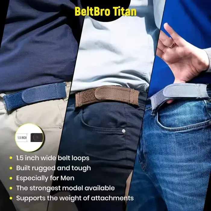 Ceintures élastiques pour hommes à boucle Velcro facile à utiliser