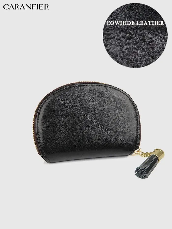 CARANFIER femmes porte-monnaie véritable cuir de vachette fille portefeuilles RFID cartes pochette m