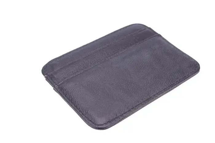 Gibo m.com ja-Porte-cartes en cuir véritable, super doux, 100% peau de mouton, étui de crédit, porte