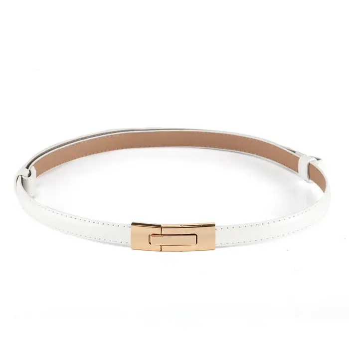 Ceinture fine en cuir de vache souple pour femmes, robe décorative réglable, noire, mode féminine, l