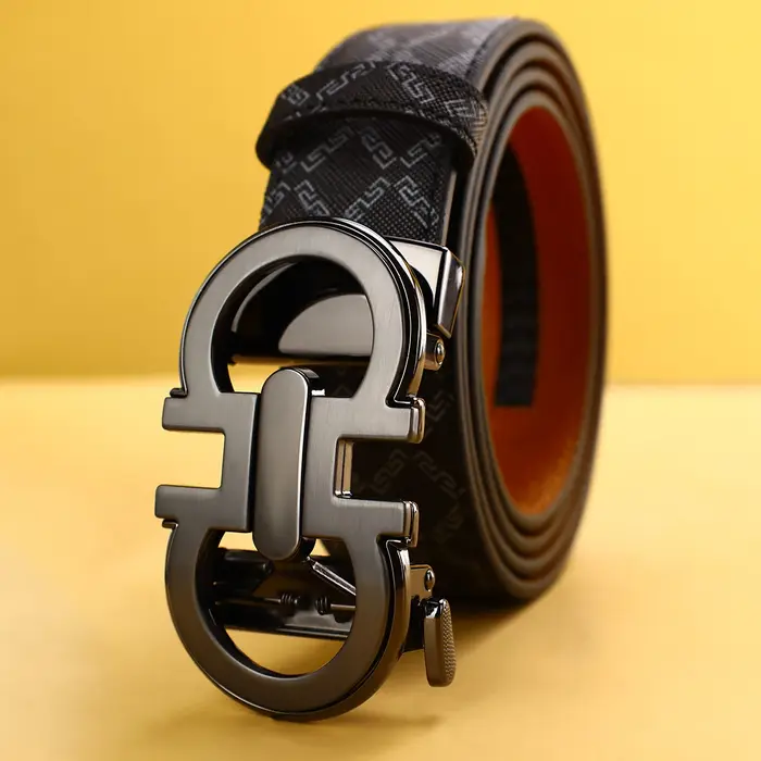 Ceinture pour hommes avec boucle automatique en alliage pour jeans