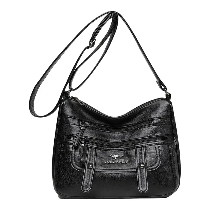 Sac à bandoulière pour femme en cuir souple