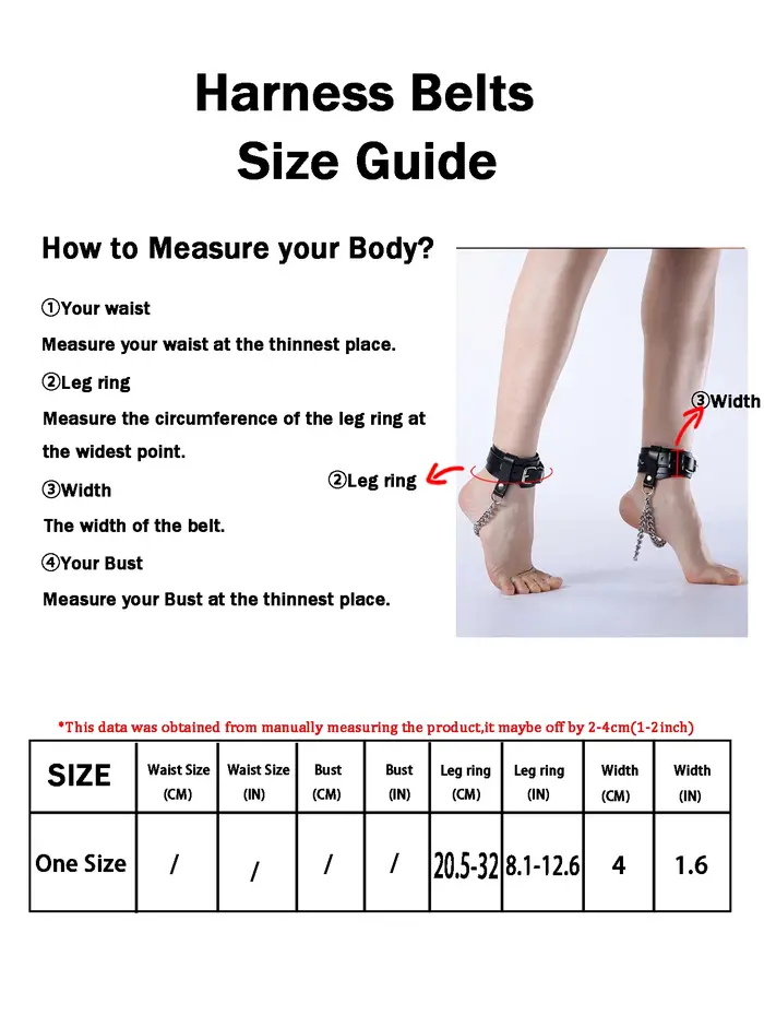 2 pièces, ceinture de cheville gothique, ceinture de sécurité noire pour la cheville, harnais sexy pour femmes, ceinture en cuir PU, menottes pour les pieds, chaîne de cheville