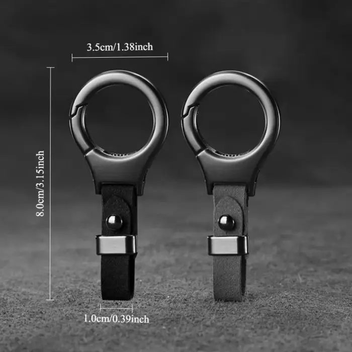 1 porte-clés minimaliste en daim