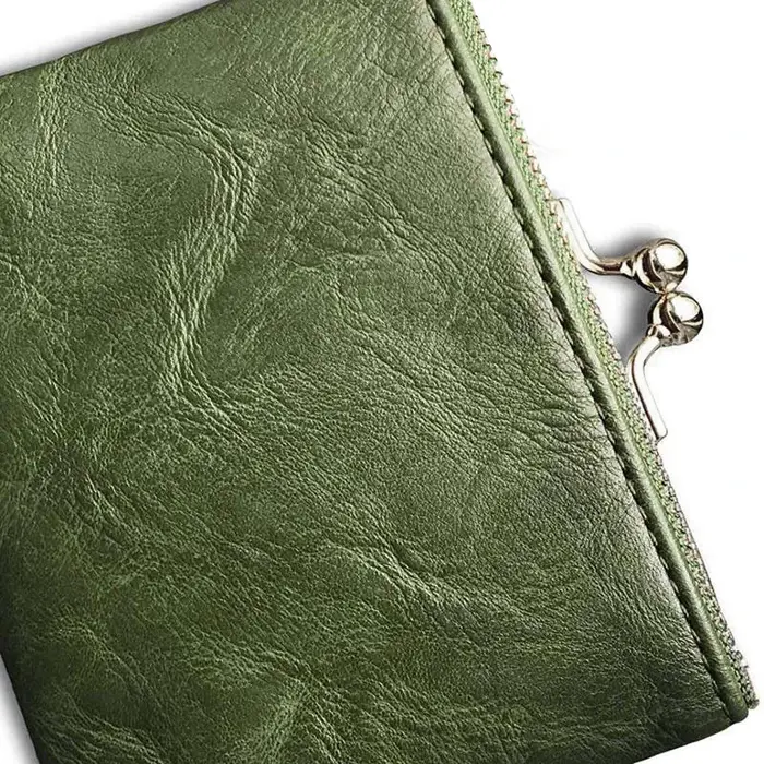 Portefeuille vintage en cuir pour femme