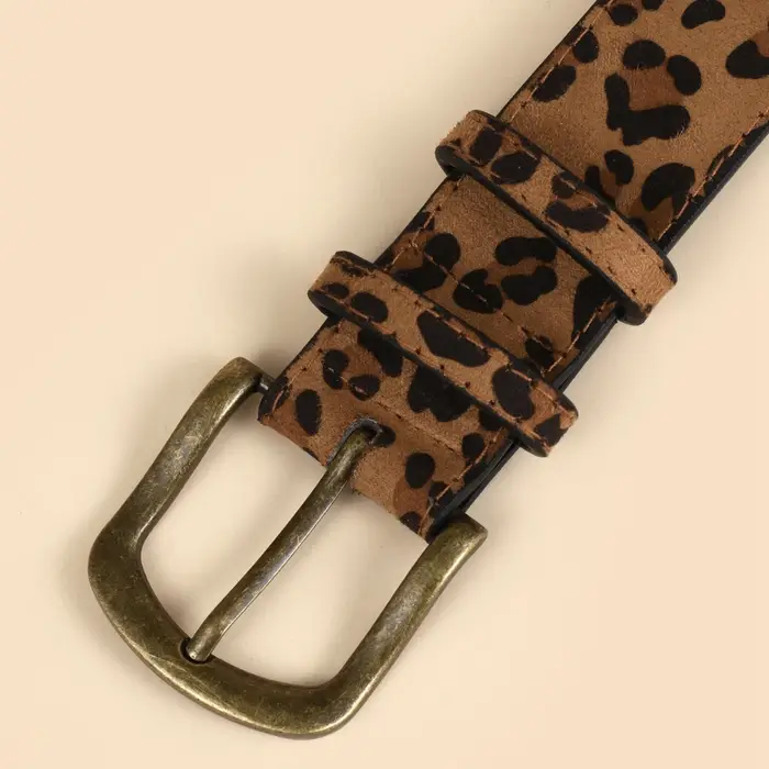Ceinture imprimée léopard pour femme