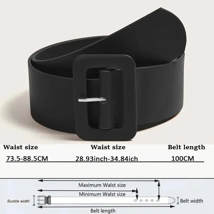 Ceinture large en cuir PU pour femmes
