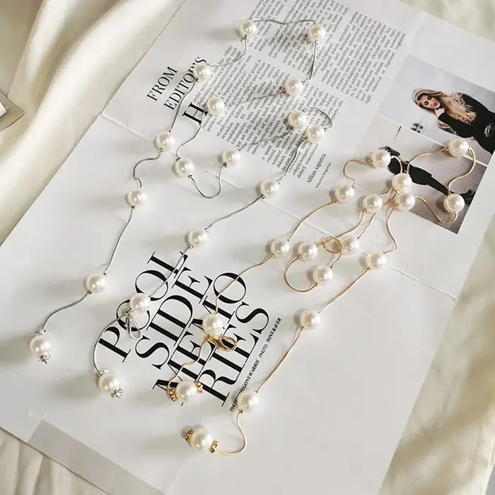 Ceinture élégante en perles pour femmes, Simple, réglable, chaîne fine en métal, pour robe, ceinture fine, bijoux décoratifs