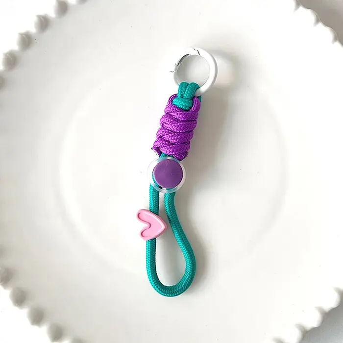 Porte-clés de mode créatif tressé lanière