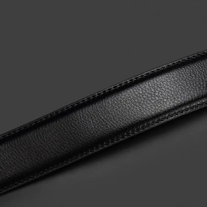 BISON DENIM en cuir véritable automatique hommes ceinture de luxe sangle