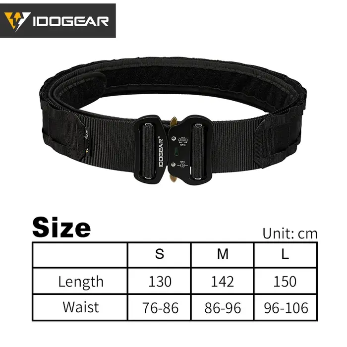 IDOGEAR tactique 2 pouces ceinture de Combat boucle à dégagement rapide MOLLE chasse Sport hommes