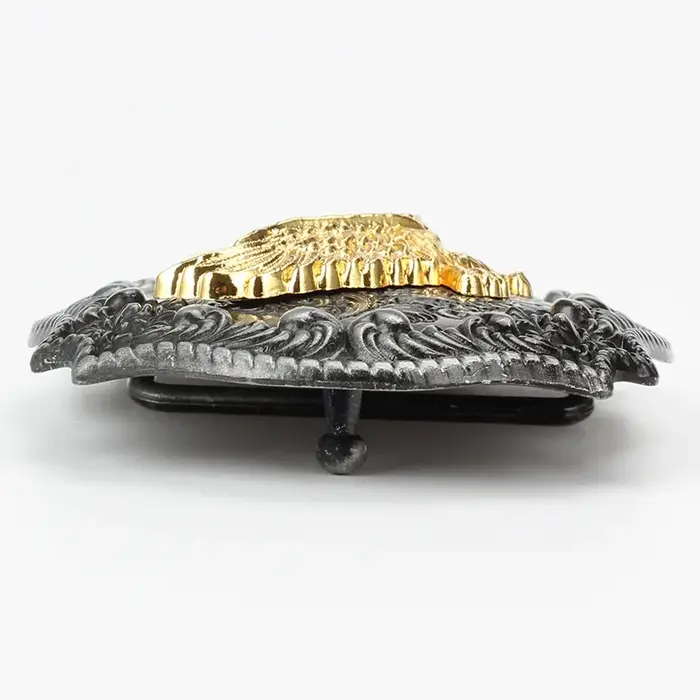 Boucle de ceinture en métal bicolore