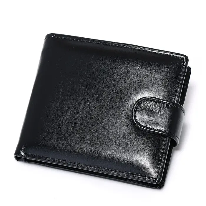 Portefeuille en cuir pour hommes avec poche pour pièces de monnaie