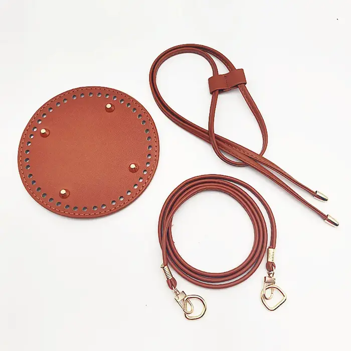 Kit de fabrication de sacs à main en cuir PU, 3 pièces, avec chaîne, Base de sac seau et bandoulière