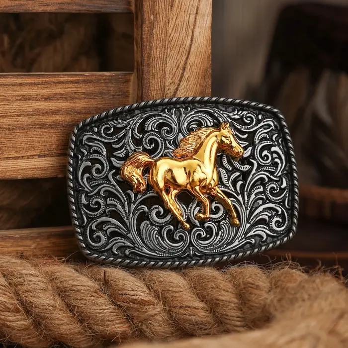 Boucle de ceinture de style western