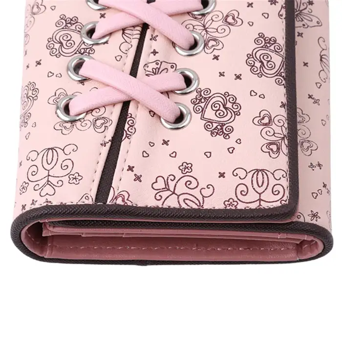 Portefeuille Long pour fille multi-fonctionnel en polyuréthane portefeuilles femmes porte-monnaie porte-cartes pochette