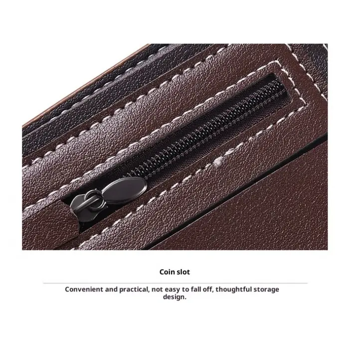 Portefeuille en cuir multi-fentes pour cartes pour hommes