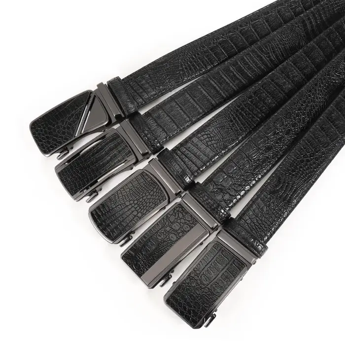 Ceinture d'affaires à boucle carrée pour hommes