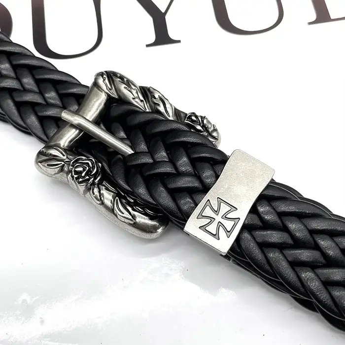 Ceinture tressée punk de haute qualité