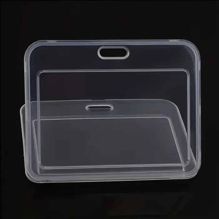 Porte-carte horizontal transparent durable avec boucle facile à tirer