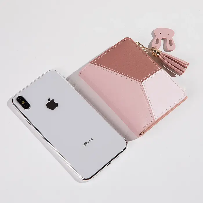 Portefeuille de marque de luxe en cuir PU pour femmes