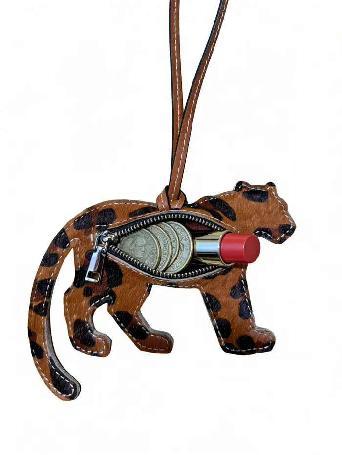 Porte-monnaie à motif léopard