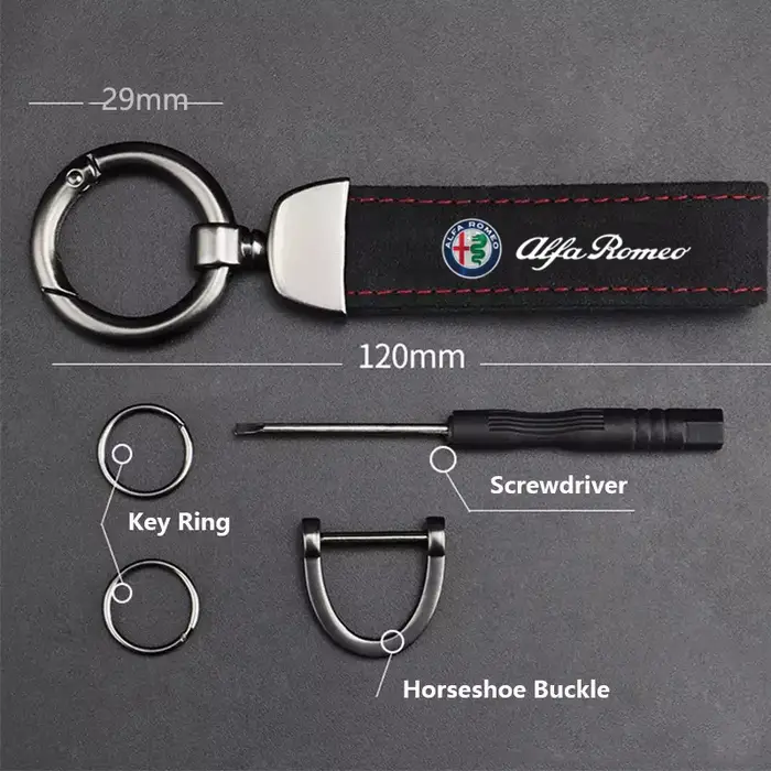 Porte-clés de voiture en daim Kaychain