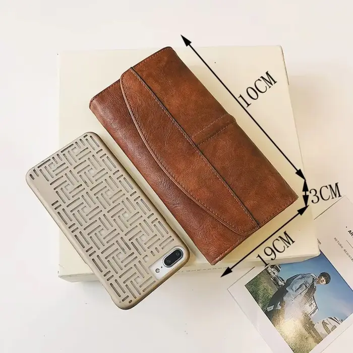 Portefeuille Vintage à trois volets pour femmes