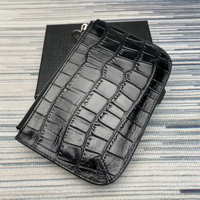 Porte-monnaie en cuir véritable pour hommes et femmes