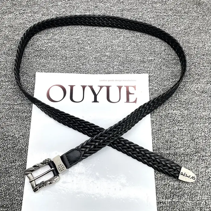 Ceinture tressée punk de haute qualité