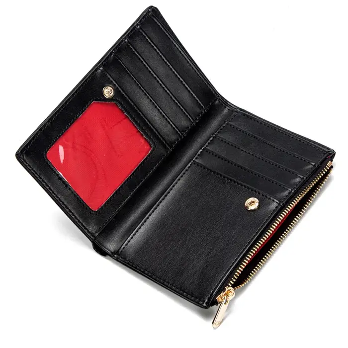 CHCH Portefeuille pour femme Slim à deux volets avec fermeture éclair et poche pour pièces de monnaie