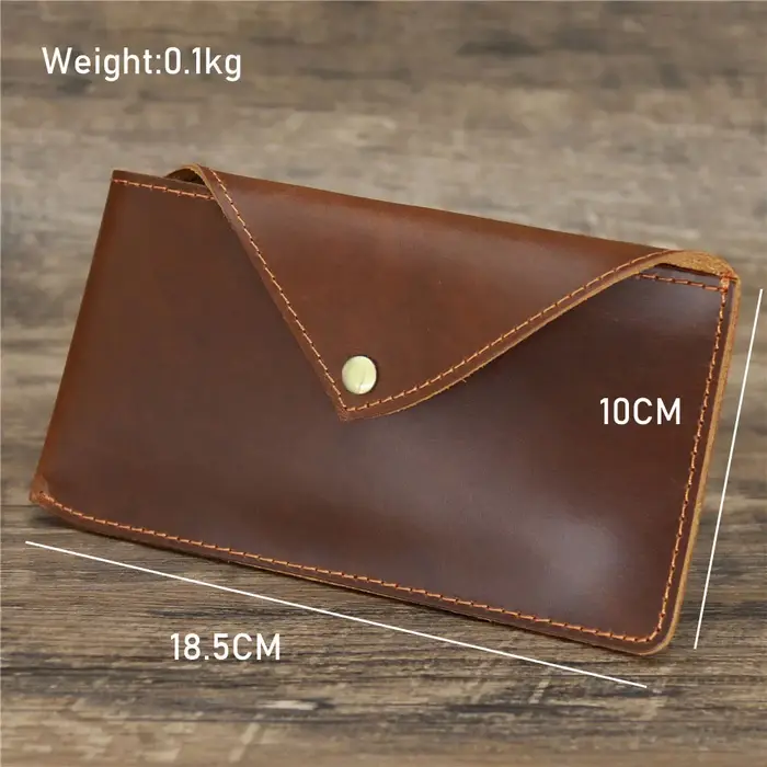 Portefeuille Long en Cuir Véritable pour Homme