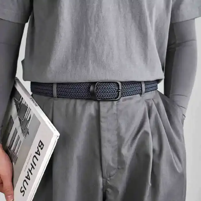 Ceinture de tissage ceinture à la mode pour hommes pour jeunes adultes ceinture de pantalon en toile