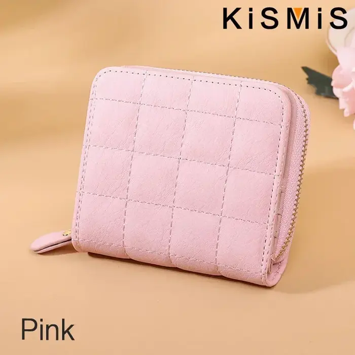 Portefeuille en cuir rose pour femme, porte-monnaie Kawaii mignon, sac à main de créateur de luxe po