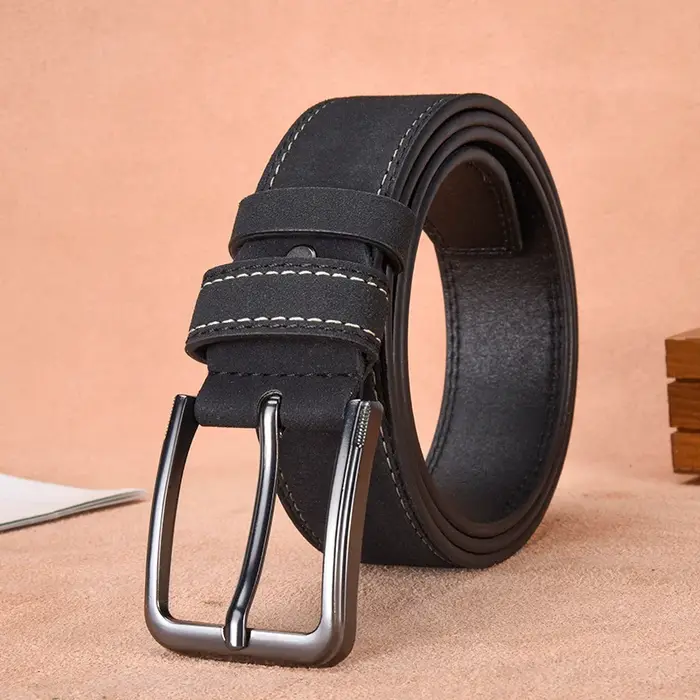 Ceinture en cuir pleine fleur épaissie pour homme