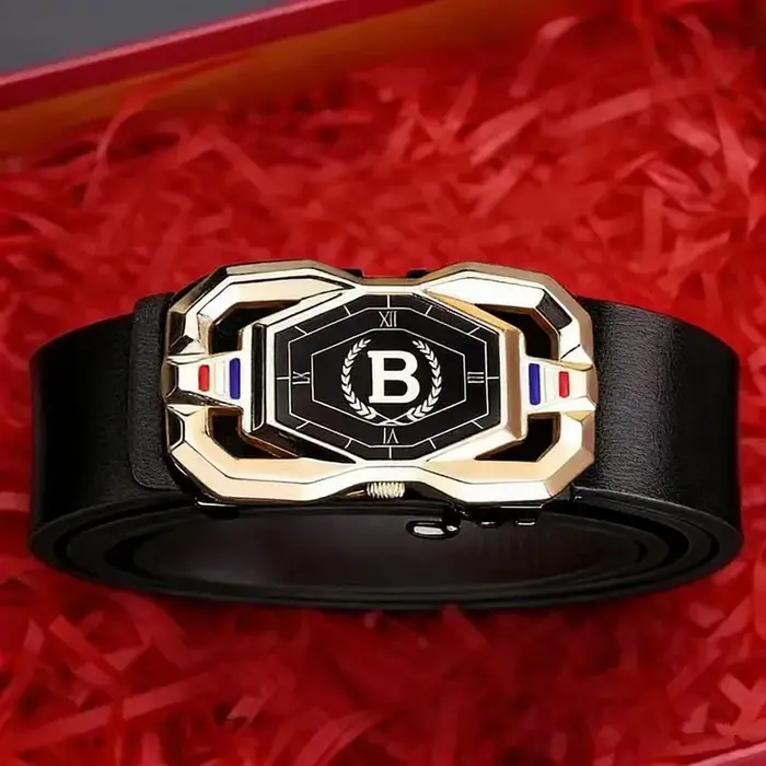 Ceinture pour homme en cuir véritable, ceinture de luxe pour homme, ceinture tendance pour jeans, ceinture polyvalente pour homme